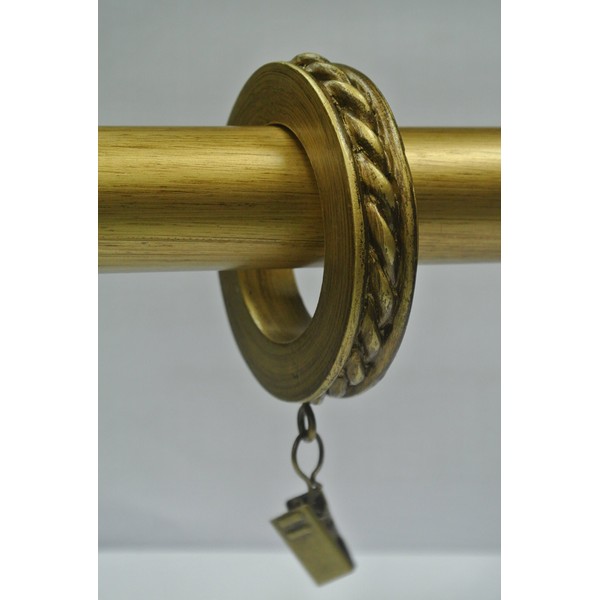 Urbanest Set of 7 Rope Designer Curtain Rings in Renaissance