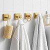 Yuanan 6 PCS Brushed Gold Towel Hook, 2 Inch Square