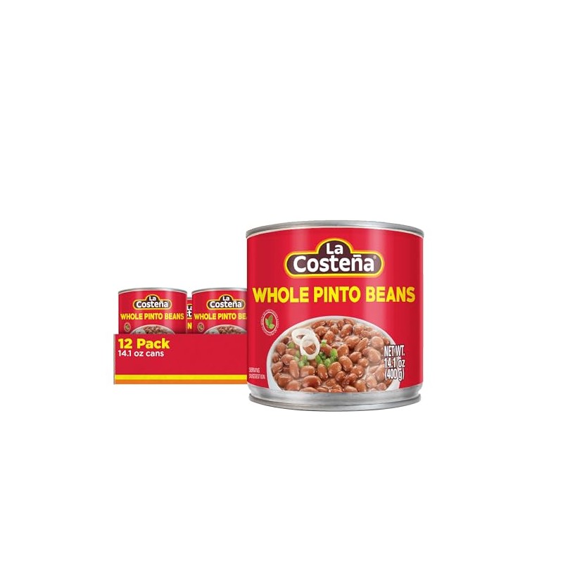 La Costeña Whole Pinto Beans 14.1 oz (12-Pack)