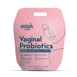 Wish Fusion Wish Fusion Vaginal Probiotics 20 Billion CFU | 10 Strains for pH Balance & Yeast Defense | Odor Control & Flora Support | 60 Vegan Capsules
