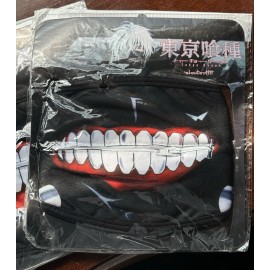 Unbranded, Tokyo Ghoul Tokyo Ghoul Ken Kaneki cotton Face Masks Anime Zipper Happy Face Mask
