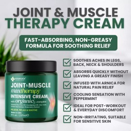 Kesmedik Joint & Muscle Cream, Organic-5 Complex, Soothes & Hydrates, Non-Greasy