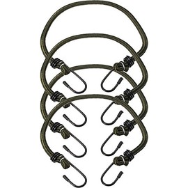 Savage Island 4 pack Heavy Duty Elastic Military Bungee Cords Olive Green