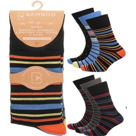 OnlyBee 6 Pairs of Men's Bamboo Non Elastic Socks