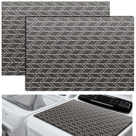 Teenyyou 2 Pcs 26" x 18" Dryer Top Protector Mat, Washer and Dryer Topper, Non Slip Waterproof Machine Cover Dust Proof Quick Drying Topper Pad for Laundry and Kitchen (Classical)