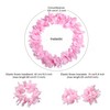 CISMARK Hawaiian Luau Flower Leis Jumbo Necklace Bracelets Headband Set,