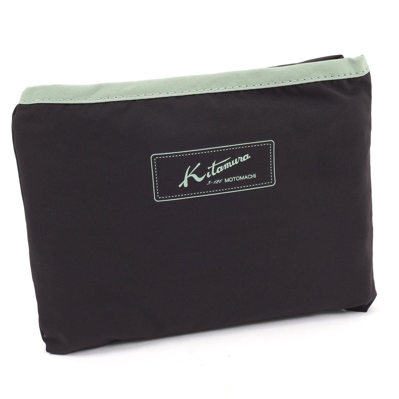 Kitamura BN0012 Washable Eco Bag, Charcoal Grey/Light Green 81311
