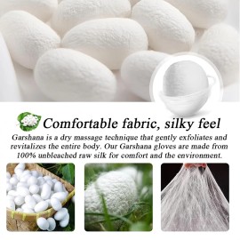 Unbranded 1pc Raw Silk Garshana Gloves Ayurvedic Massaging Mitts Raw Silk Gloves- New“
