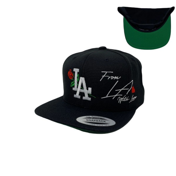 Unbranded Los Angeles LA Rose With Love Heart Snapback Hat