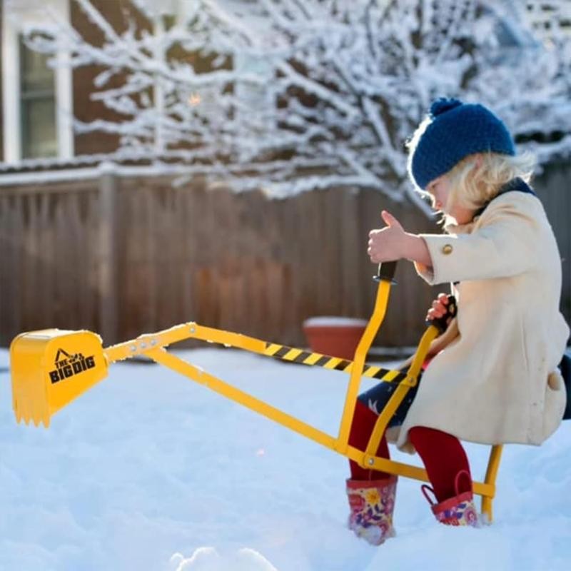 Excavator Ride, Sand Digger w/ 360 Rotation Base for Kids