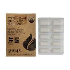 Dambaegharu 담백하루 초임계 식물유래 알티지 오메가 에센스 1000 1340mg x 30캡슐 1개 / 써클 Dambakharu Supercritical Plant-Derived RTG Omega Essence 1000 1340mg x 30 Capsules 1 Pack / Circle