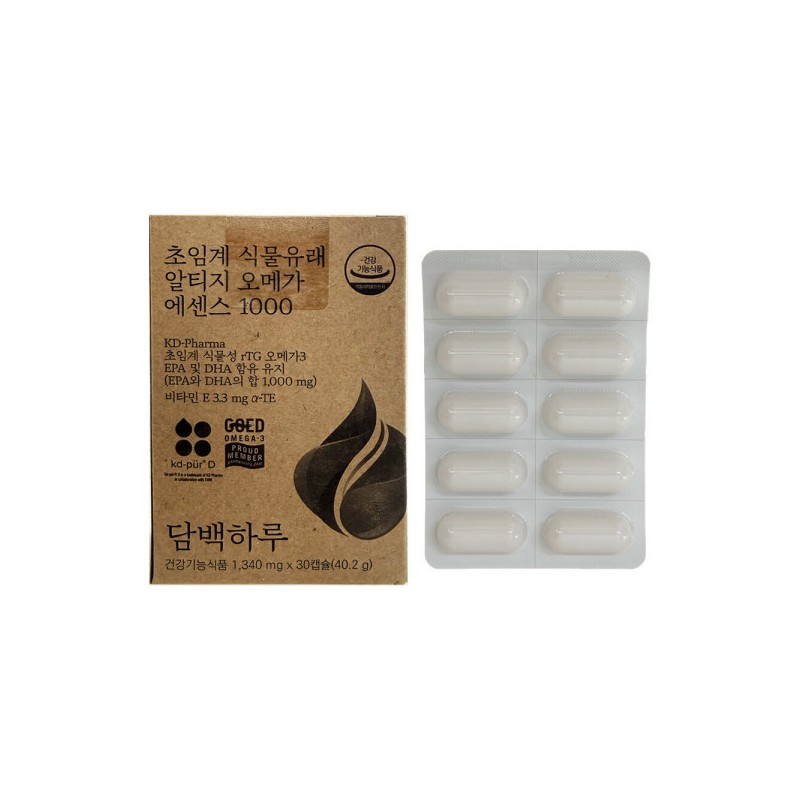 Dambaegharu 담백하루 초임계 식물유래 알티지 오메가 에센스 1000 1340mg x