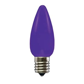 Brilliant Brand Lighting Purple C9 LED Christmas Light Bulbs (25 Pack) - Smooth Frosted
