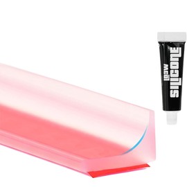 LD3W Shower Door Seal, Silicone Shower Seal for Glass Wall, Easy-to-Install Adhesive Door Frame Strip, Weather Stripping for Sliding Doors, Threshold Water Dam (Transparent, 67 Inch)