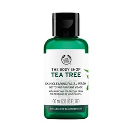 The Body Shop - Limpiador facial para limpiar la piel del árbol de té, hecho con aceite de árbol de té, para piel propensa a manchas, 100% vegano, 2 onzas líquidas