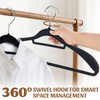10 Pack Velvet Hangers, Wide Shoulder Heavy Duty Suit Hangers