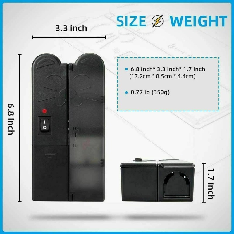 Phomemo Mouse Trap Control Electronic Rat Trap 7000 High Voltage