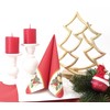50 Christmas Napkins 40 x 40 Fabric-Like Garland, Colour: Red