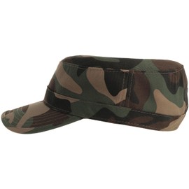 Hatstar Unisex Base Cap in Military Style, Summer Hat Made of Robust 100% Cotton Twill, Velcro Adjustable, for Men and Women, camouflage, L