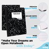Enday Composition Notebook Wide Ruled (5 Pack) Hard Cover Marble