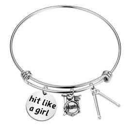 Gzrlyf Drum Bracelet Drum Player Gifts Drummer Gifts Drum Jewelry for Women Drumming Gift（Drum Bracelet
