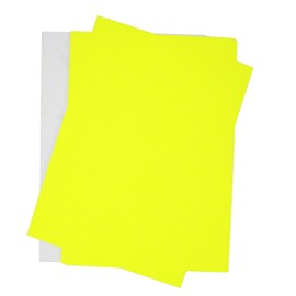 50 Labels in Neon Yellow, DIN A5 Large, Neon Paper Labels for Labelling and Sticking, Versatile Universal Stickers, dv_1020