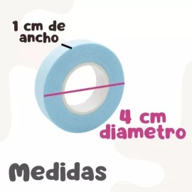 Cinta Micropore Extensiones Pestañas Mink 1x1 Pelusa