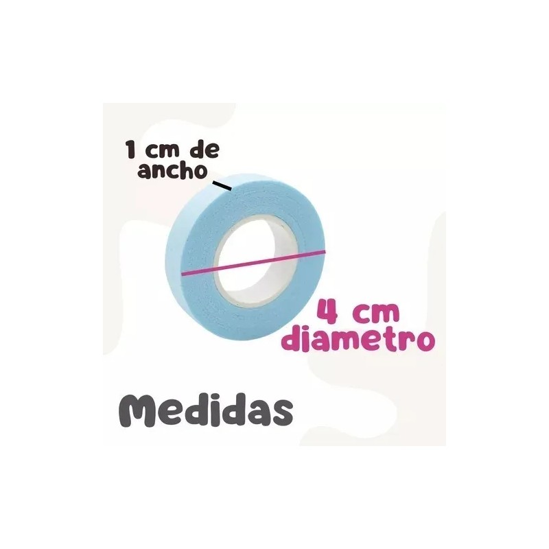 Cinta Micropore Extensiones Pestañas Mink 1x1 Pelusa