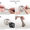 Spring Door Stop,5 Pack Metal Door Stoppers Wall Mounted Doorstop