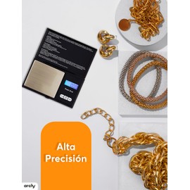 Archy Bascula Gramera Joyera 0.1g a 650 Gramos Pantalla LCD Iluminada Digital Portátil Balanza de Precisión Joyería Oro Química Multifuncional Cocina Electrónica (10054)