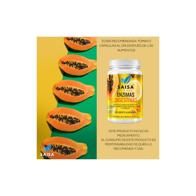 Enzimas Digestivas Cápsulas Mezcla ideal | Suplemento Premium para Mejor