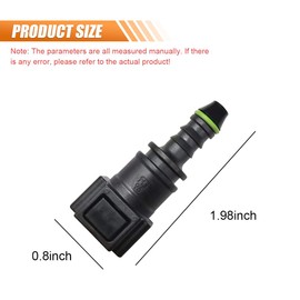 Tuxihapp 2PCS Plastic Fuel Line Quick Connector - Bundy Female 5/16" Tube to Male 3/8" Barb Fuel Hose Adapter Connector, Straight Fuel Line Connectors Quick Plugs for Most Cars (5/16" to 3/8")