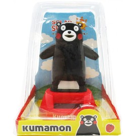 Yamanji Kumamon Solar Swing Standing Approx. H 3.7 x W 2.7 x D 2.6 inches (9.4 x 6.8 x 6.6 cm) 9626 Black