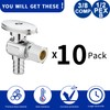 (10 Pack) Lidertik 1/2 inch Crimp PEX-B Angle Stop Valve