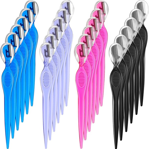24 Pieces Eyebrow Razors Small Head Brow Facial Lip Shaver