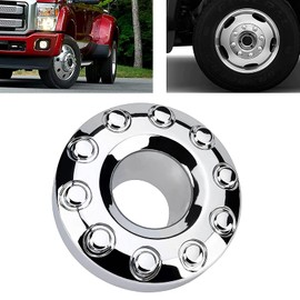LEABON 5C3Z1130NA Front 10 Lug Chrome Wheel Center Hub Cap Compatible with Ford F450 F550 Super Duty 2005‑2017, 4WD Front Wheel Center Caps