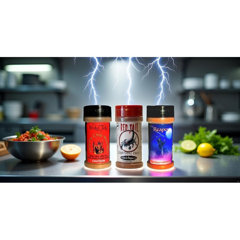 Wicked Reaper Extreme Chili Powder Gift Set, 3 Pack –