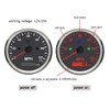 Waterproof 85mm Speedometer Gauge 0-125MPH Marine MPH GPS Speedometer Adjustable