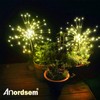 Anordsem Solar Lights Outdoor Decorative: Bendable Copper Wire with 120