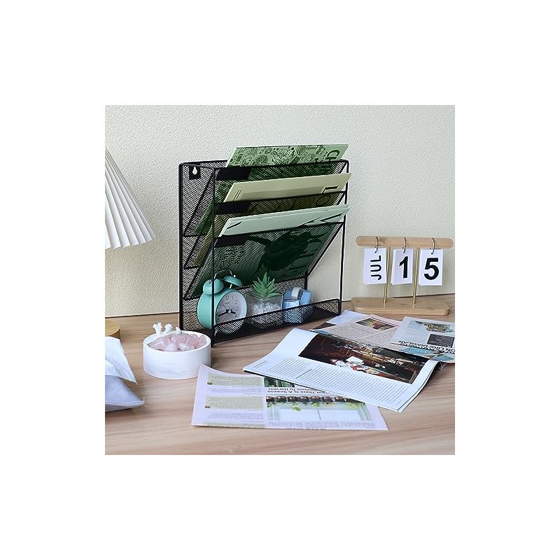 ideallife ideallife 3 Pockets Mesh Wall File Holder Organizer with
