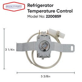 2200859 Refrigerator Thermostat Control Replace for WP2200859 AP6006464 PS11739539 Compatible with Whirlpool Kenmore MAYTAG KitchenAid Replaces 2200830 2210378 2210379