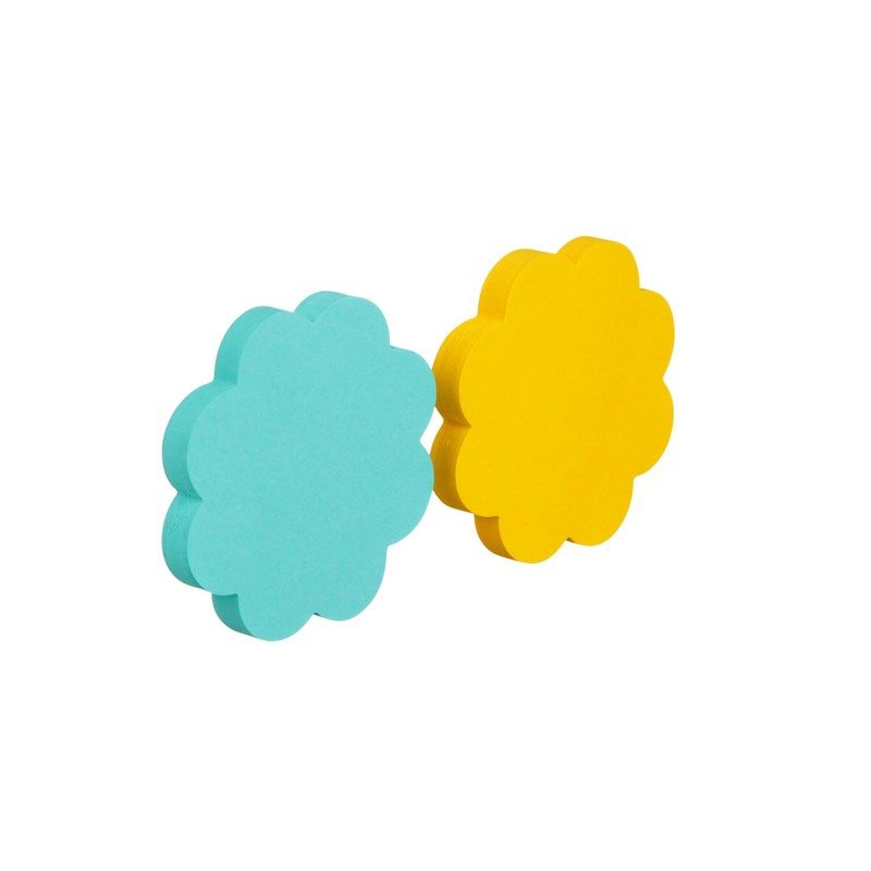 Post-it Notes, Daisy Shape, Assorted Colors, 2.6x2.6 in, 2 Pads,