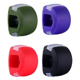 JYNVO 4-teiliger Kiefertrainer, Kieferübung, Kiefer-Gesichtsgymnastikball, Doppelkinn-Übungsgerät, hilft bei der Stärkung der Kieferlinie, Kieferübungsgerät für Männer und Frauen