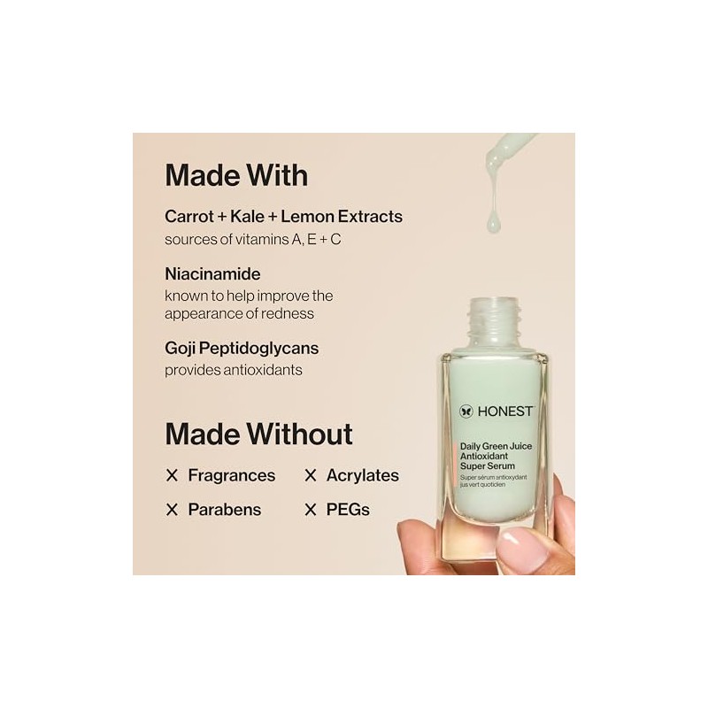 Daily Green Juice Antioxidant Super Serum by Honest for Unisex
