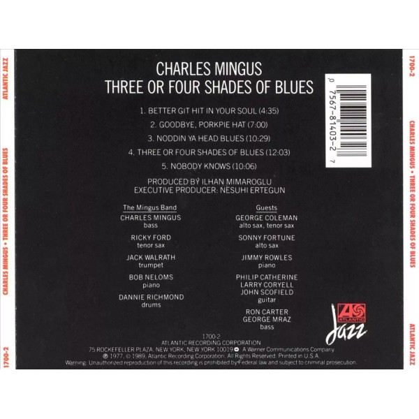 CHARLES MINGUS - THREE OR FOUR SHADES OF BLUES NEW