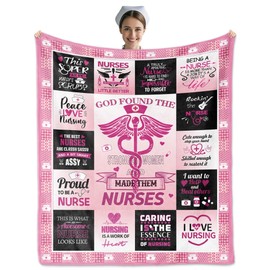 LekinGift Nurse Gifts, Gifts for Nurses, Nurse Gifts for Women, LPN RN Gifts for Nurses Blanket 50''x60'', Nursing School Student Gifts, Nurse, Female Nurses Week Appreciation Gifts