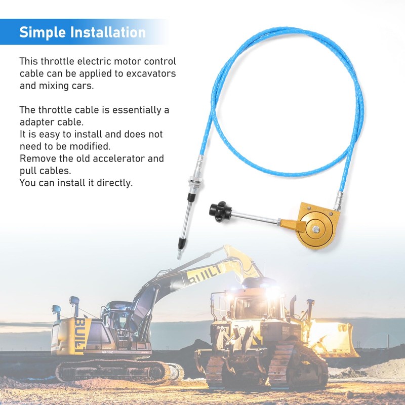 Creative.c Manual Throttle Cable 2m Throttle Accelerator Cable Replacement for