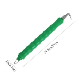 Operitacx Pack of 2 Hooks U Bender RCA Wire Tool Tying Reinforcement Binders Crimping Wire Ties Tool for Wire Ties Ratchet Garden Heavy Hook Green Binder