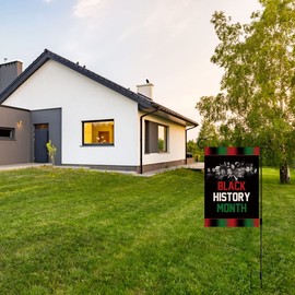 Nepnuser Black History Month Garden Flag Juneteenth African American Afro February Festival Decoration Art Poster Double Side Lawn Front Yard Sign