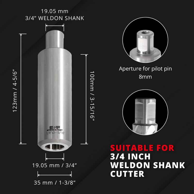 S&F STEAD & FAST Annular Cutter Extension 4"/100mm for 3/4